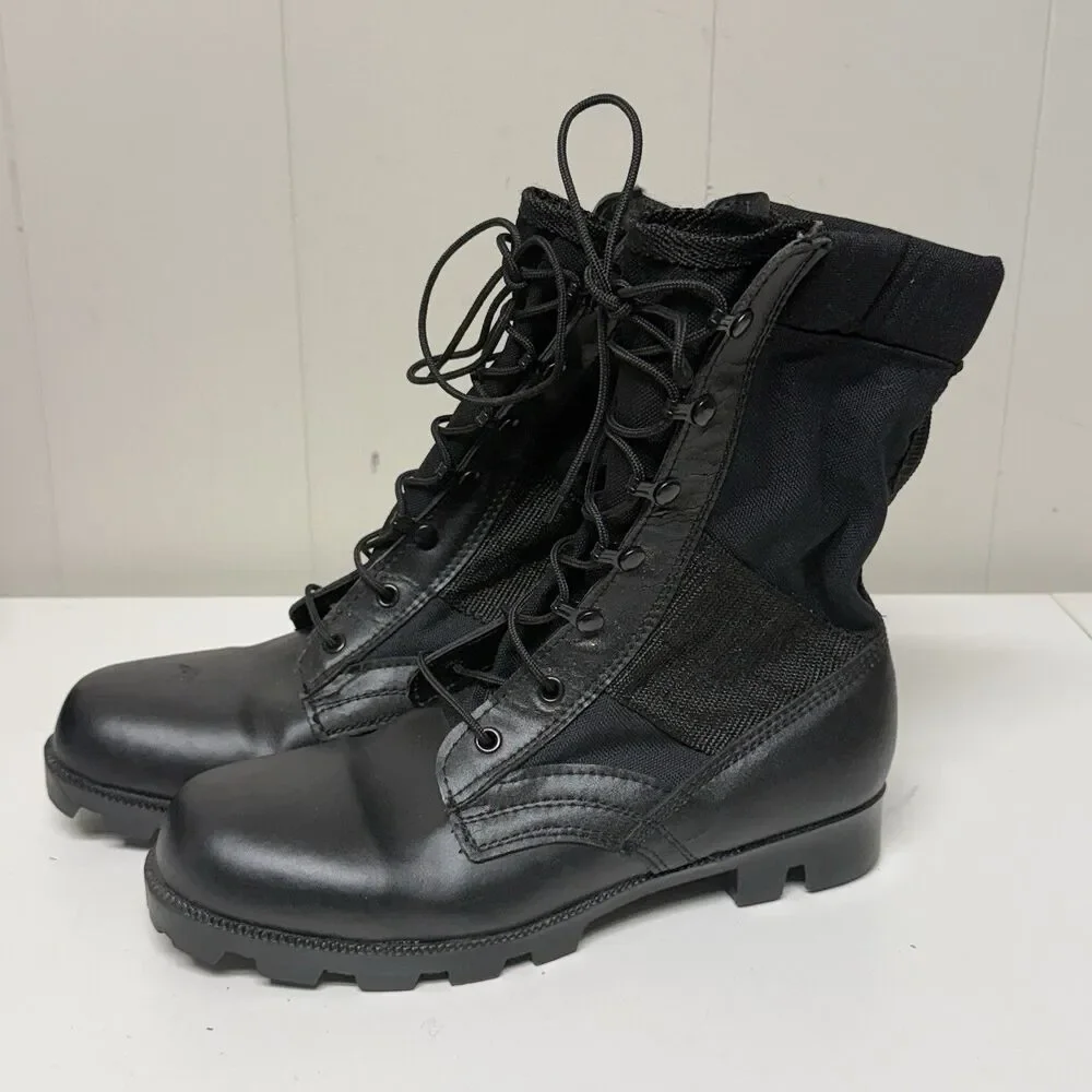 Rothco GI Type Speedlace Jungle Boots Black Leather Combat Military Mens 8R New*